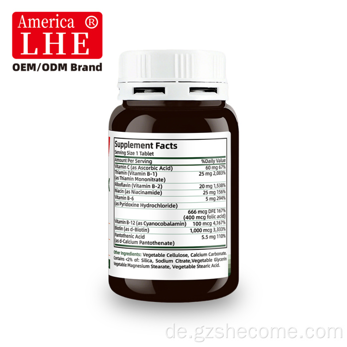 Shecome Super B Complex Tabletten unterstützen das Immunsystem und die Nerven